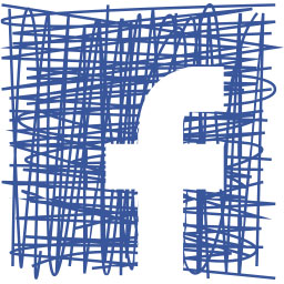logo facebook dessin gribouillis crayon