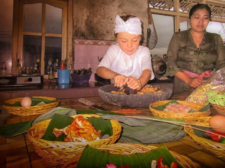 Bali cours de cuisine enfant