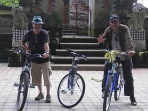 Bali cycling guide Bali Authentique client Danielle Herve