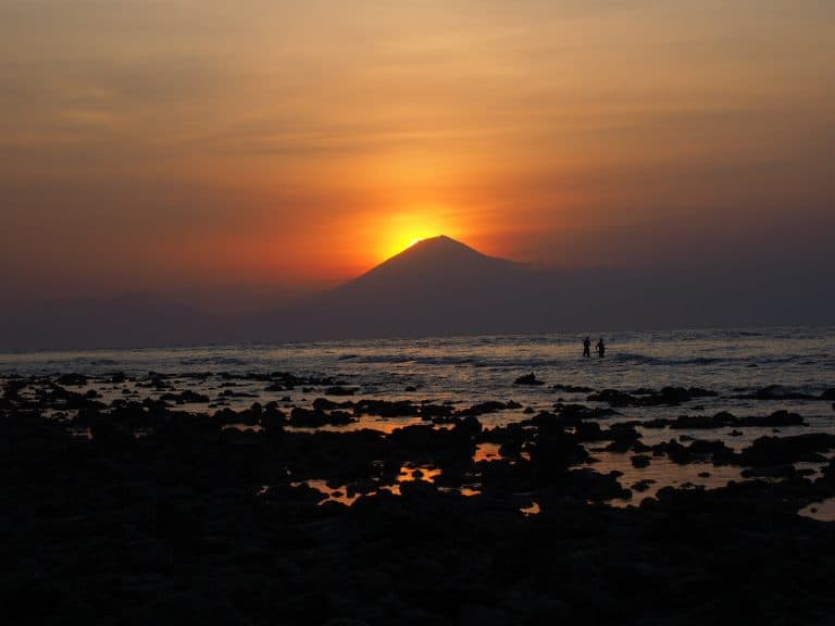 ile gili trawangan coucher de soleil indonésie