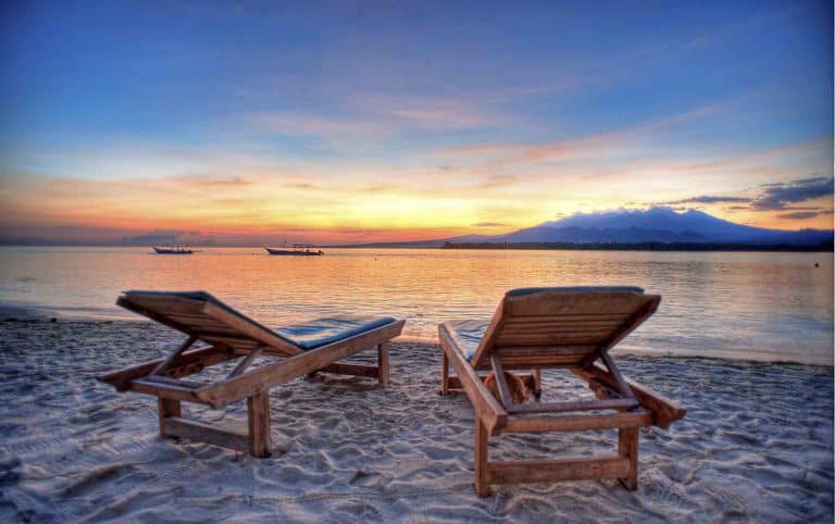Gili Air couché de soleil Bali plage paradisiaque iles Gili Indonésie Lombok