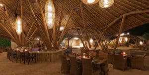 Gili Trawangan restaurant bambou nuit plage iles Gili Indonésie Lombok