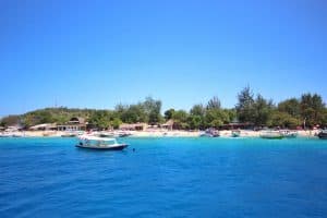 Gili Trawangan plage arrivée speed boat iles Gili Indonésie Lombok