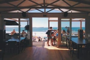 Gili Trawangan restaurant face océan iles Gili Indonésie Lombok