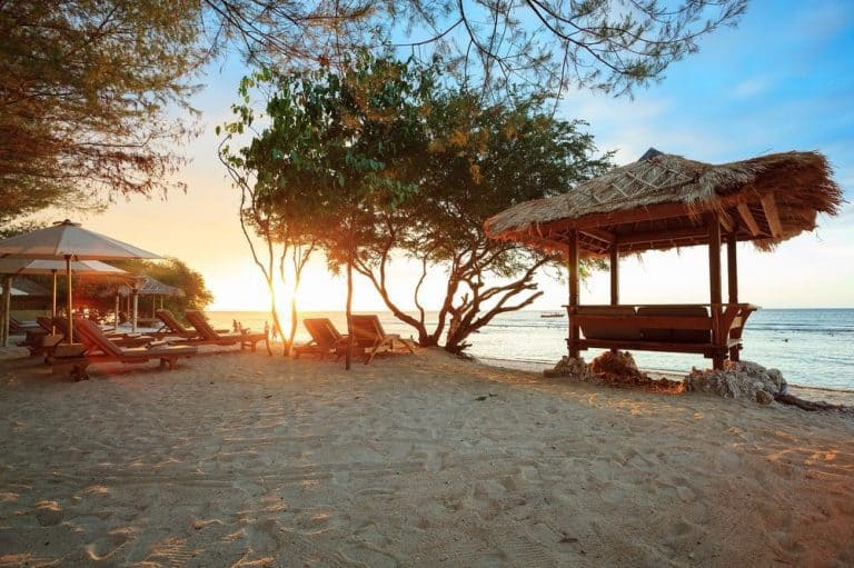Gili Trawangan coucher de soleil plage voyage iles Gili Indonésie Lombok