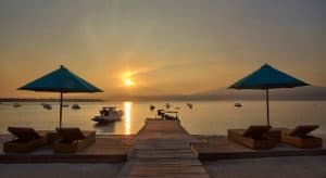 hotel bali gili trawangan sunset