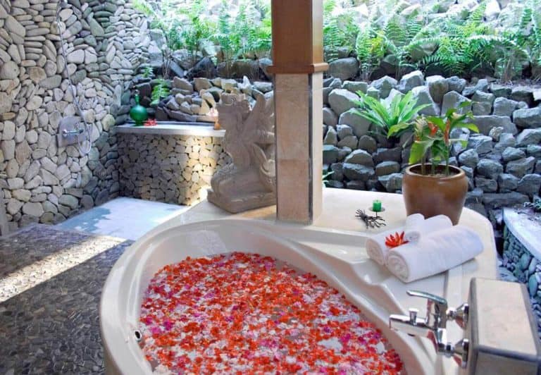 hotel bali ubud piscine privative fleurs