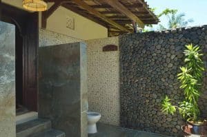 hotel gili trawangan salle de bain ouverte