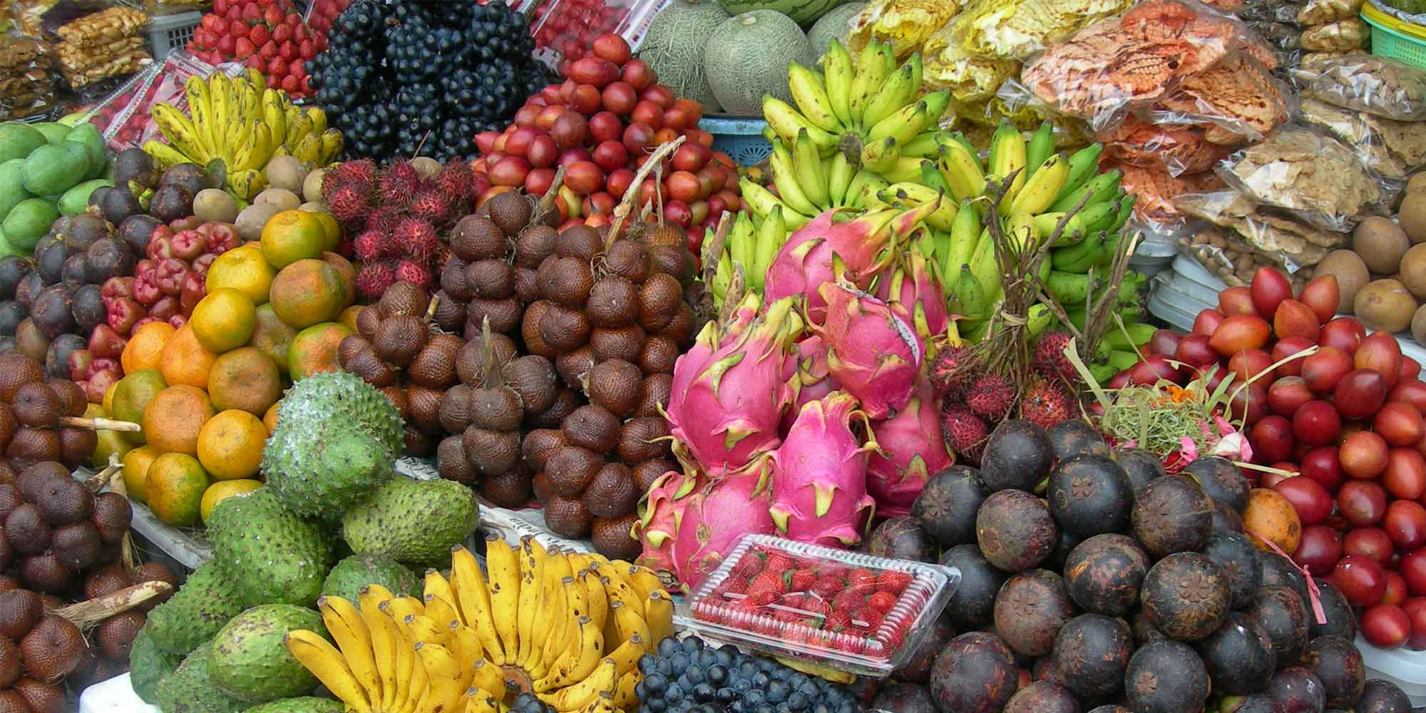 marché local indonésien fruit indonésie