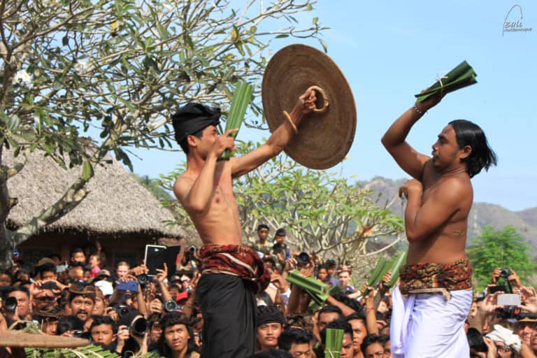Tenganan Bali war festival mekare kare